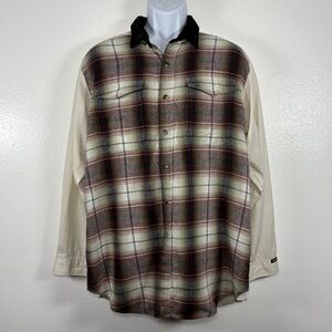 Mo Betta Men's Casual Plaid Button-Down Shirt Contrast Sleeves Outdoor USA Made